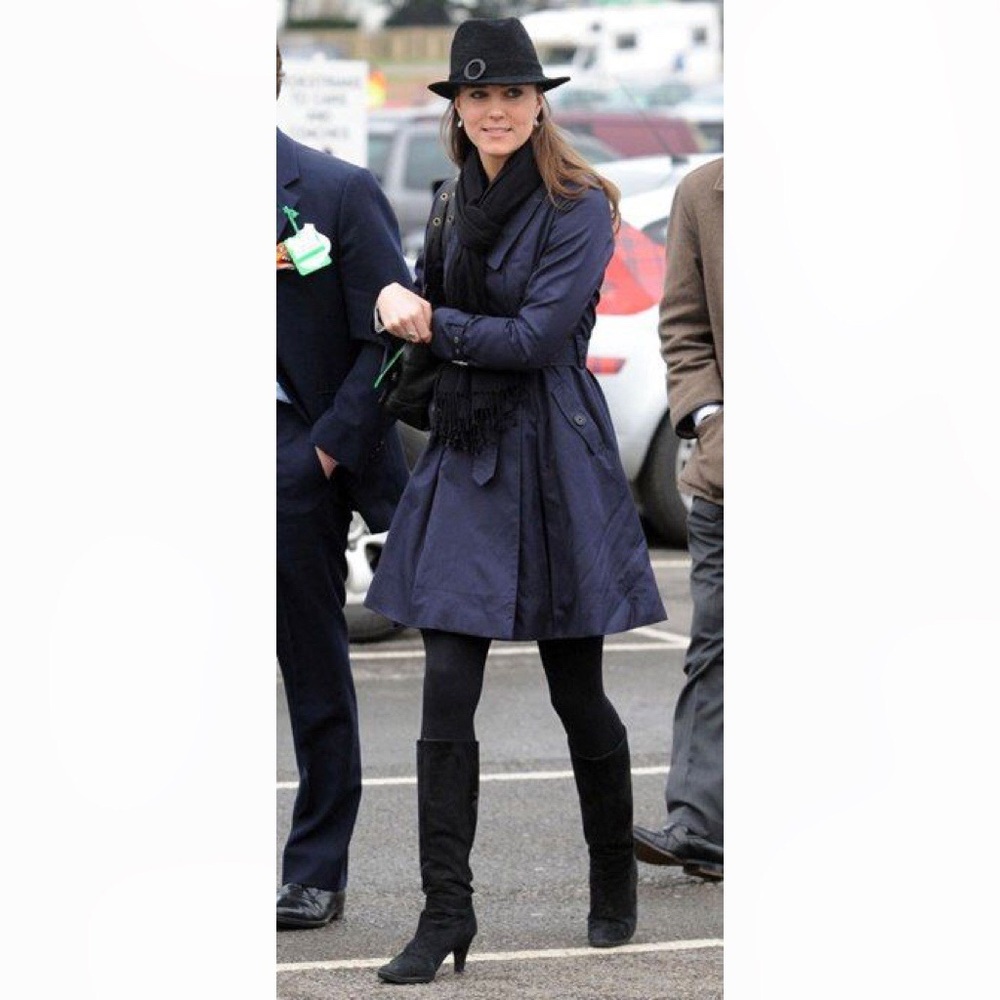 Navy Blue Ted Baker Jinan Trench Coat